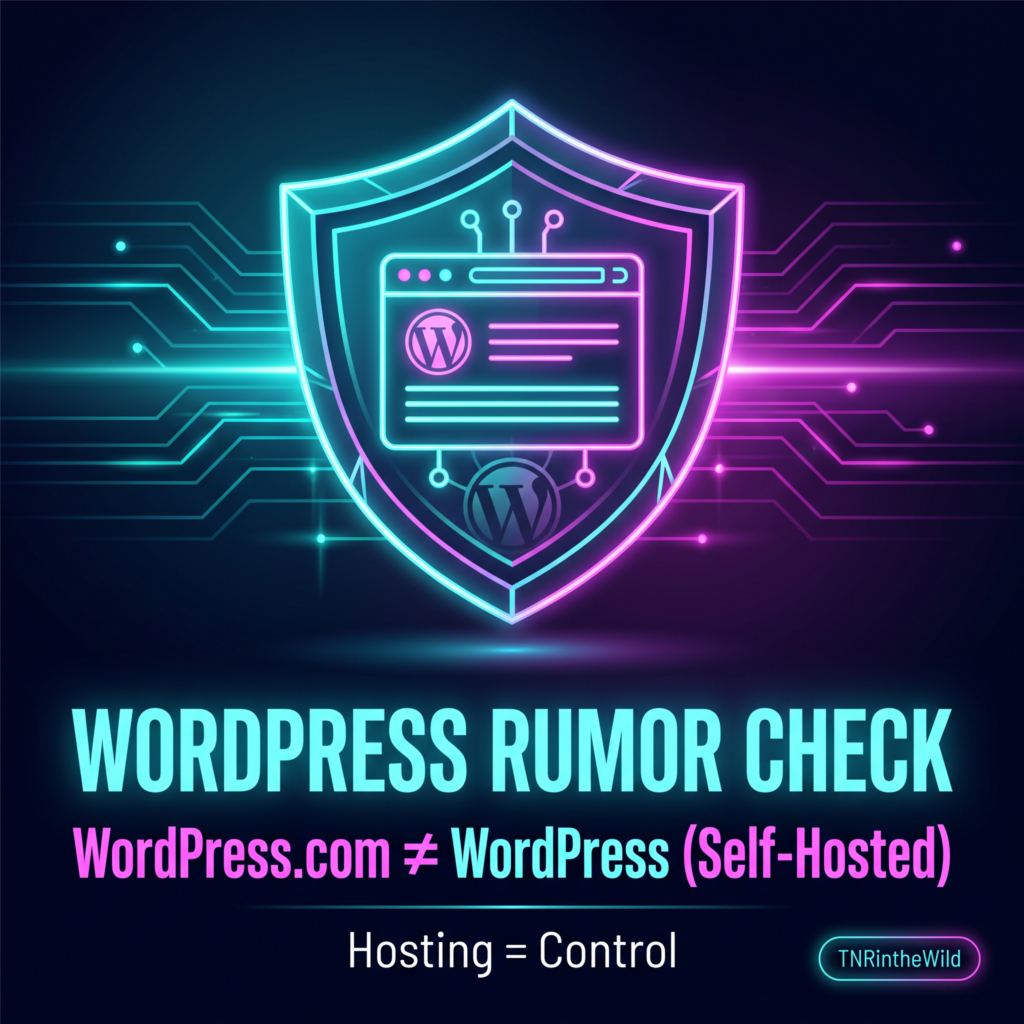 WordPress rumor control square graphic